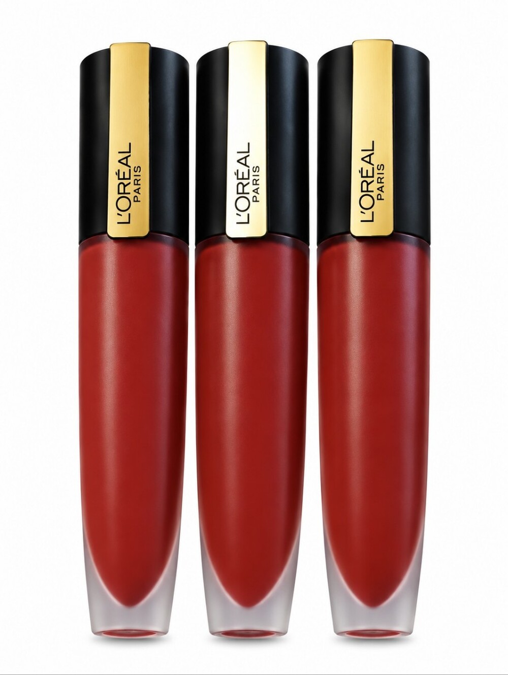 3 x L'Oreal Rouge Signature Lightweight Matte Lip Stain 460 Armored